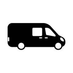 cargo bus icon. flat modern design