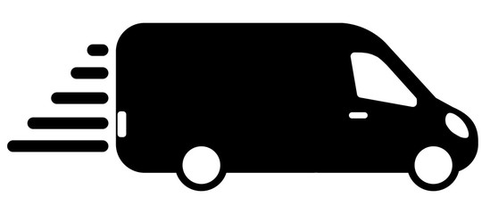 delivery bus icon for delivery service. flat icon