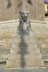 Brunnenfigur auf der Piazza del Popolo, Rom, Italien, Europa