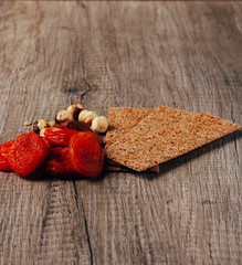 the concept of proper nutrition: dried fruits, nuts