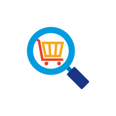 Shop Search Logo Icon Design