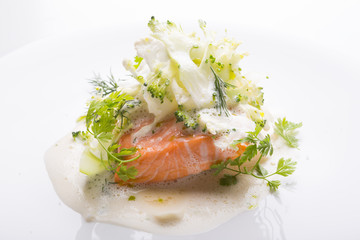 Salmon and broccoli