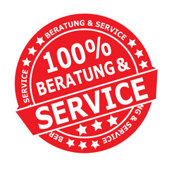 Beratung & Service Button Rot