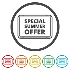 Special Summer Offer sign, 6 Colors Included