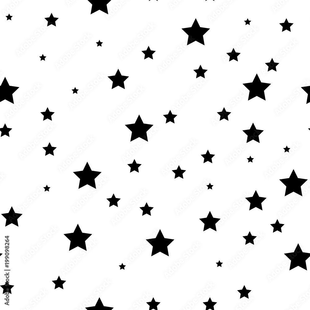 Poster star seamless pattern. white and grey retro background. chaotic elements. abstract geometric shape t