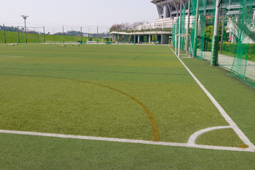 人工芝のサッカー場