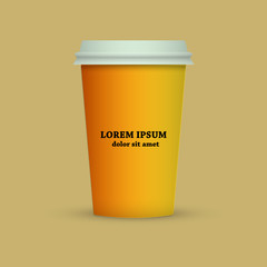 coffee cup in beach colors style