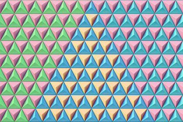 Abstract 3D minimalistic geometrical background of triangles