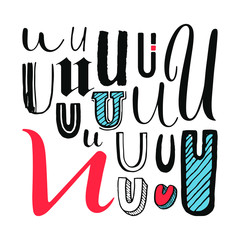 Letters U Set