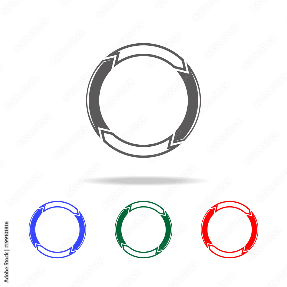 Poster pie a circle chart icon. elements of chart and trend diagram multi colored icons. premium quality gr