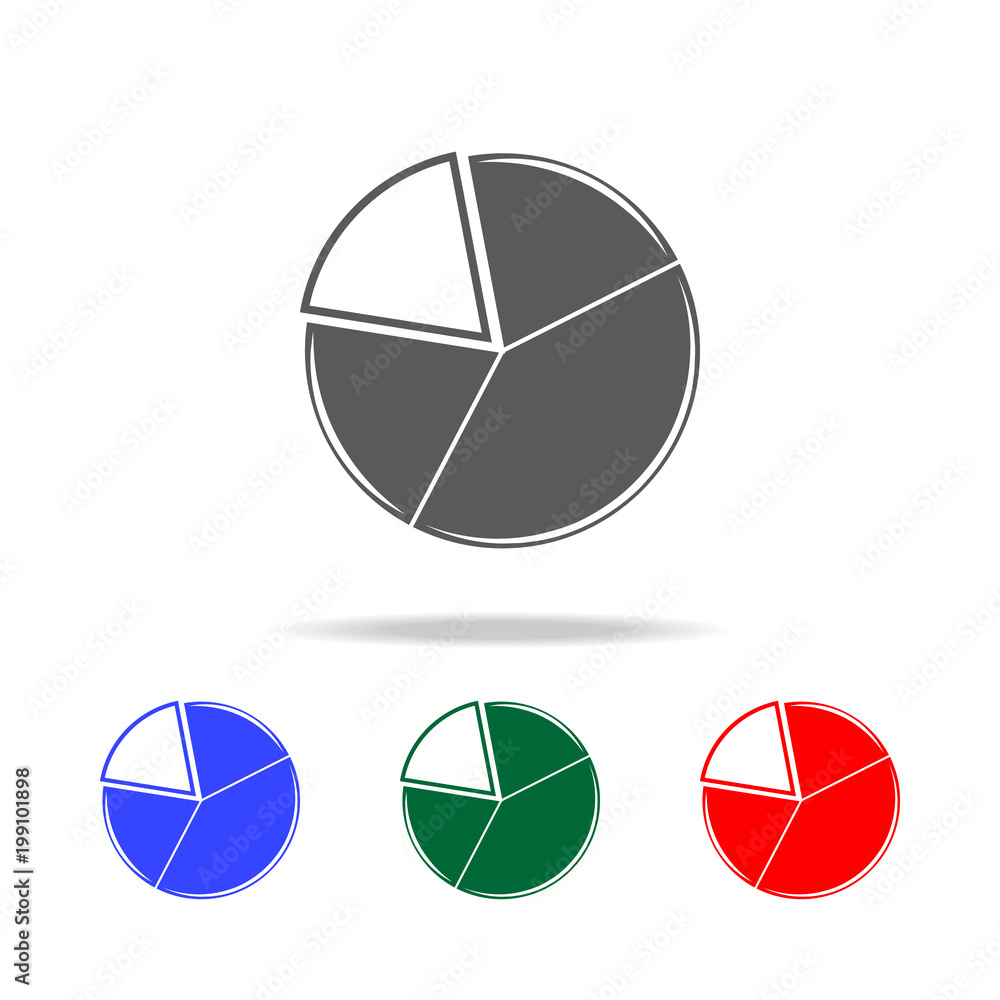 Poster pie chart icon. elements of chart and trend diagram multi colored icons. premium quality graphic des