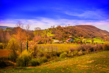 Çakallı'da bulutlu bir gün ve doğa manzarası - Samsun - Türkiye