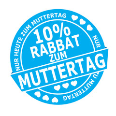 Muttertag Rabbat 10% Button