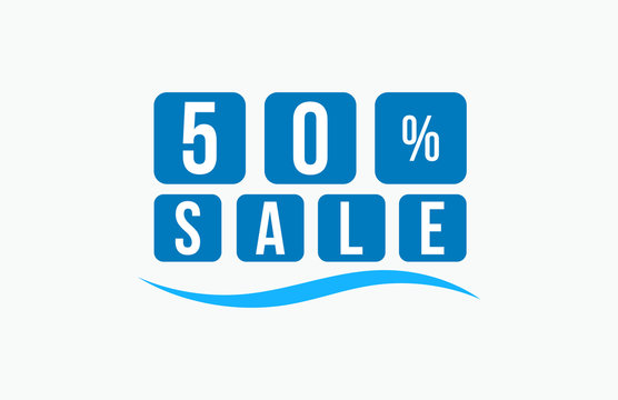 50 Percent SALE Discount Price Offer Sign