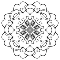 Traditional mandala flower