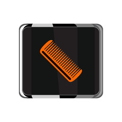 Hairbrush icon. Vector Illustration