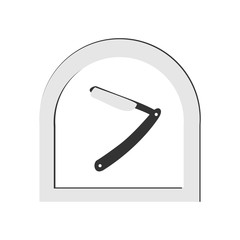 Straight razor icon