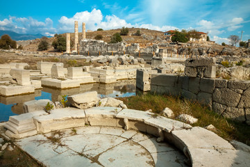 Fototapeta premium Letoon. Sanctuary of Leto near the ancient Lycian city Xanthos Turkey