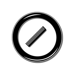 Hairbrush icon. Vector Illustration