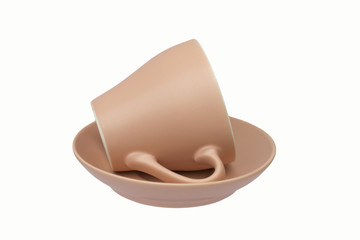 pink cup on a saucer