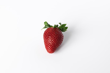 The strawberry isolated over white	