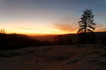 Sunset over Yosemite Valley