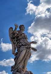 Angel with the Nails on a bridge of Angles (Ponte Sant'Angelo) in Rome, Italy