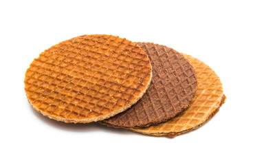 wafers with caramel isolated