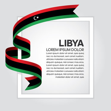 Libya flag background