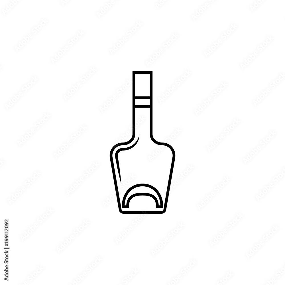 Aufkleber bottle of alcohol icon. element of bottle for mobile concept and web apps. thin line icon for websit