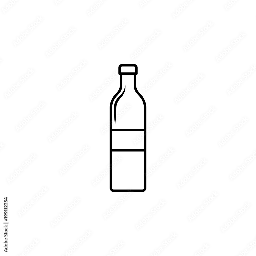Poster bottle of water icon. element of bottle for mobile concept and web apps. thin line icon for website 