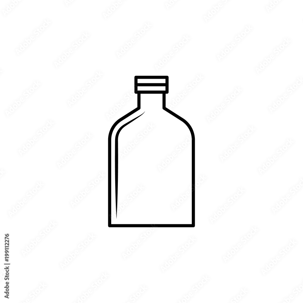 Poster wide bottle icon. element of bottle for mobile concept and web apps. thin line icon for website desi