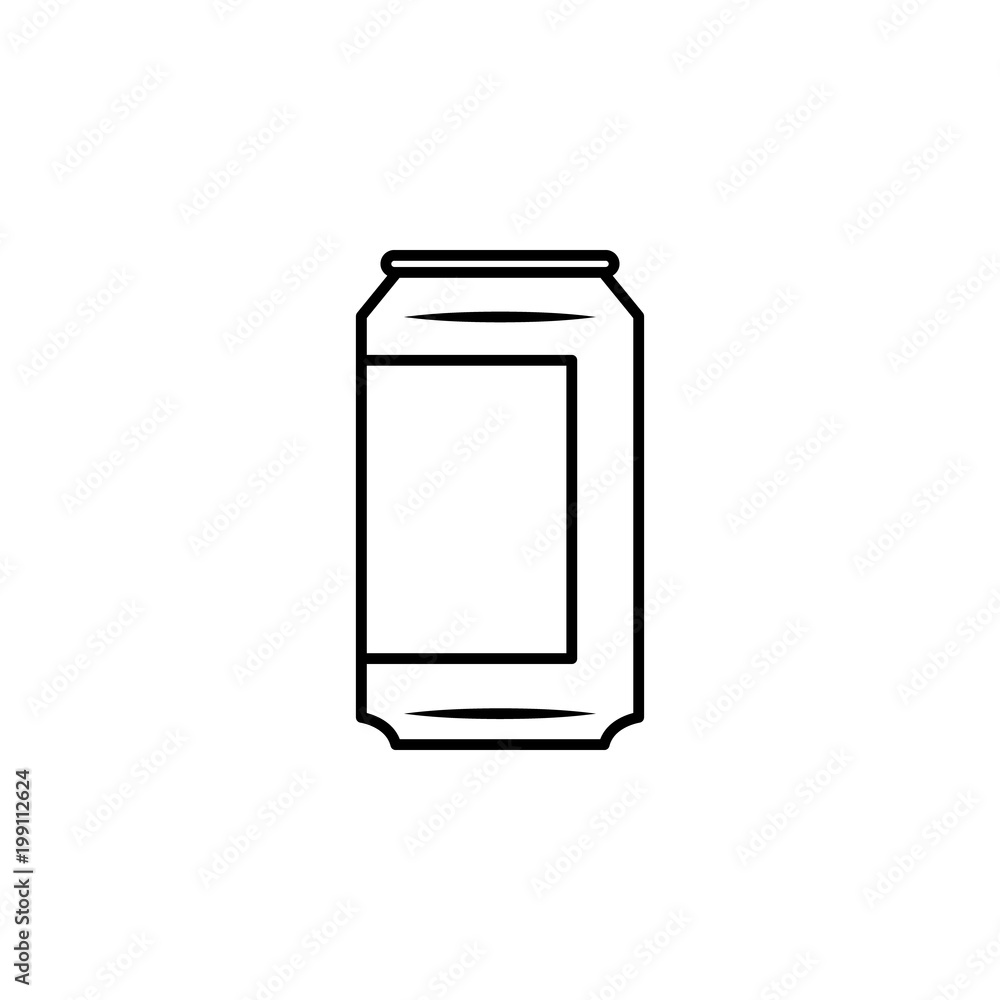 Poster can icon. element of bottle for mobile concept and web apps. thin line icon for website design and d