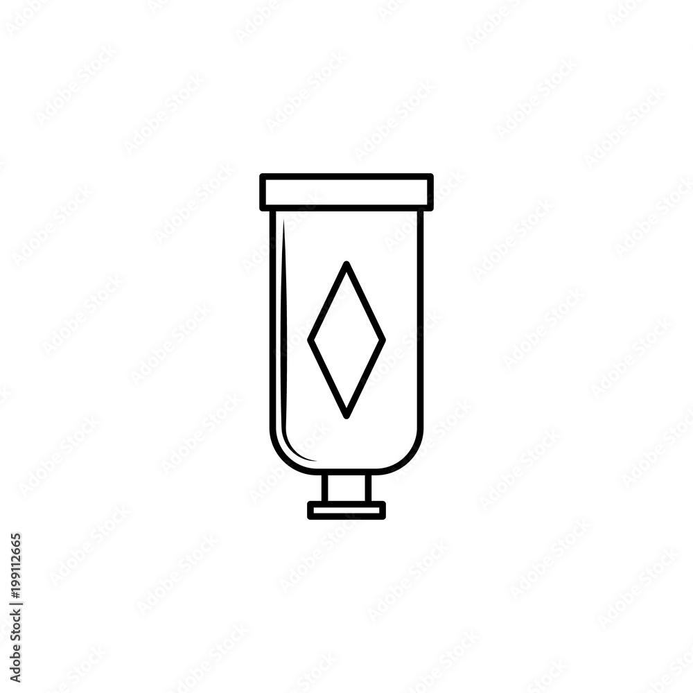 Aufkleber a tube of cream icon. element of bottle for mobile concept and web apps. thin line icon for website 