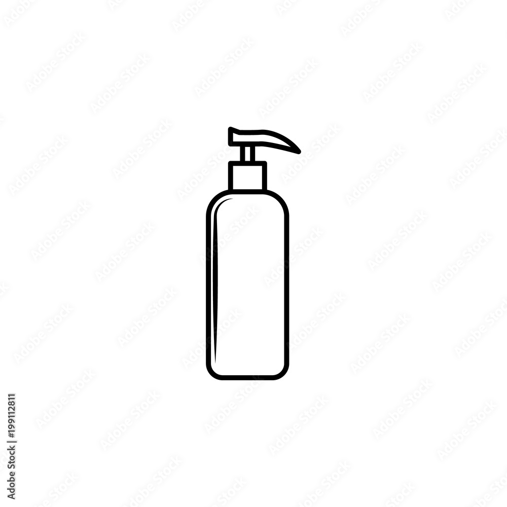 Poster a tube of cream icon. element of bottle for mobile concept and web apps. thin line icon for website 