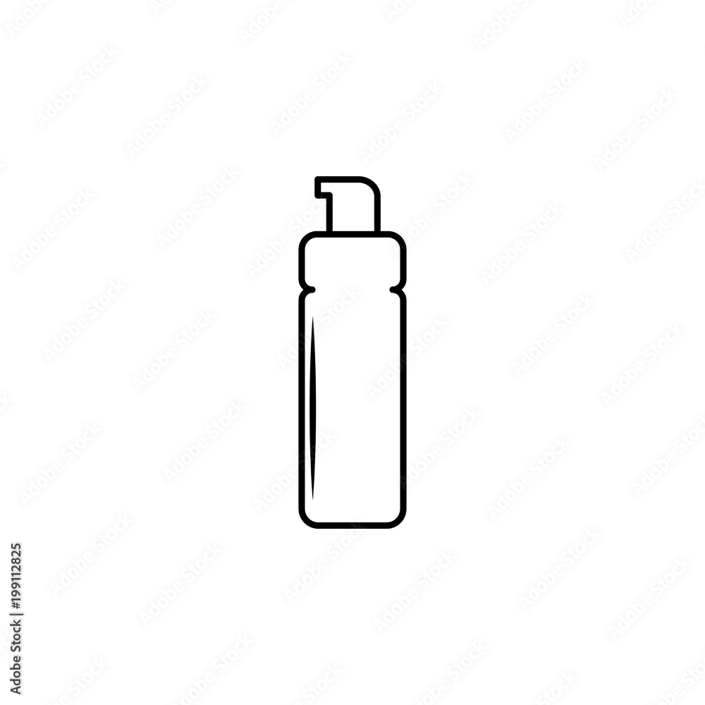 Poster hair foam icon. element of bottle for mobile concept and web apps. thin line icon for website design