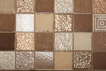 Ceramic brown square tiles