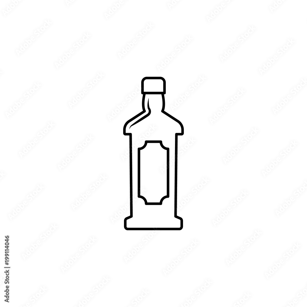 Aufkleber bottle of alcohol icon. element of bottle for mobile concept and web apps. thin line icon for websit