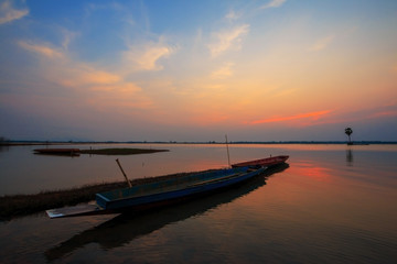 beautiful nature on sunset time