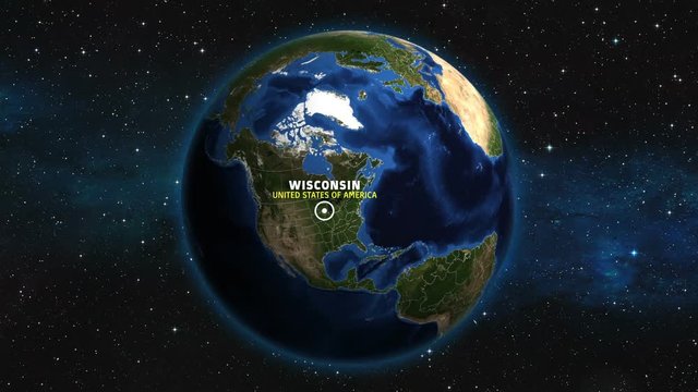 WISCONSIN - USA Map Zoom