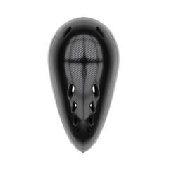 Time trial bicycle carbon helmet model. Top view. Equipment of Road bicycle racing. 3D render Illustration isolated on a white background.