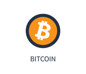 Bitcoin Cryptocurrency Icon Vector Illustration