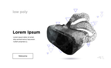 Low Poly Virtual Reality Helmet