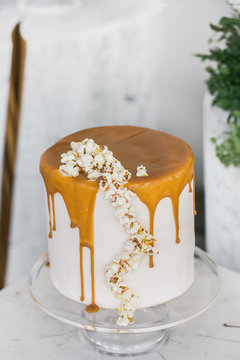desserts over white background with flowers