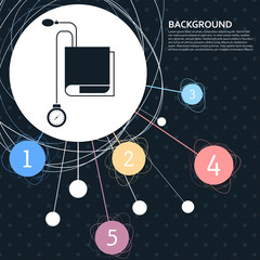 Tonometer Icon. Blood Pressure Checker  with the b