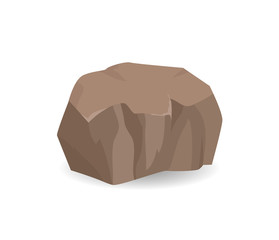 Stone of Brown Color Poster Vector Illustration