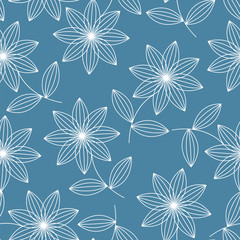 blue flower pattern
