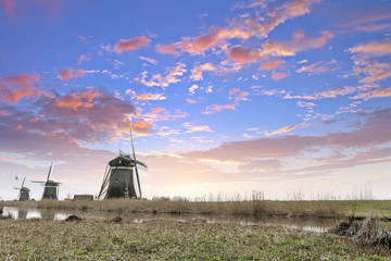 A typical Dutch windmill, Leidschendam near Den Haag, the Netherlands - 199121629