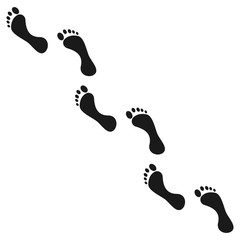 footprint icon. Human barefoot, Vector illustration.