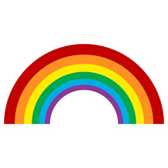 Obraz premium Ikona tęczy płaska. Element ilustracji wektorowych kolor tęczy
